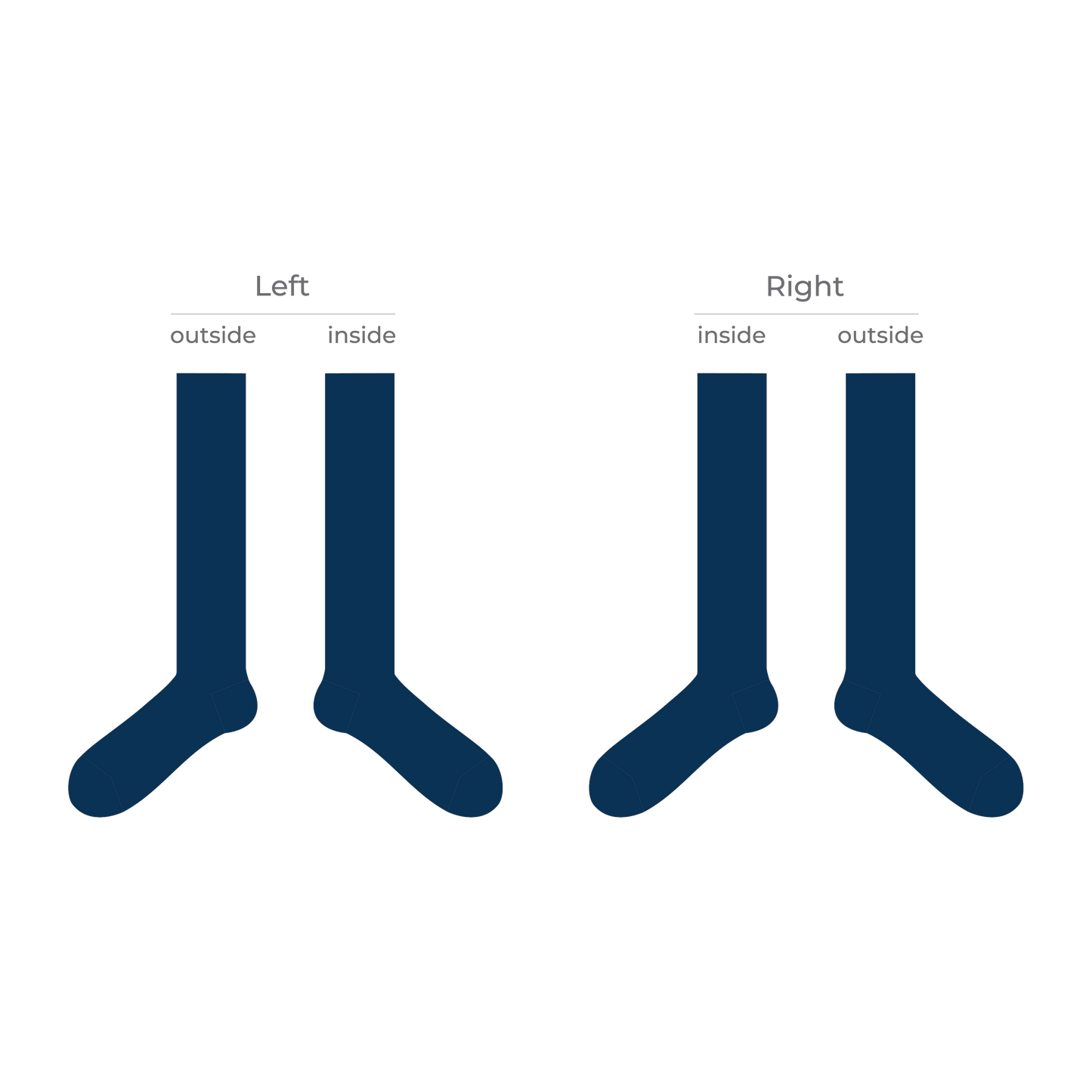 BSKL - Navy Knee Length Socks (2 Packs)