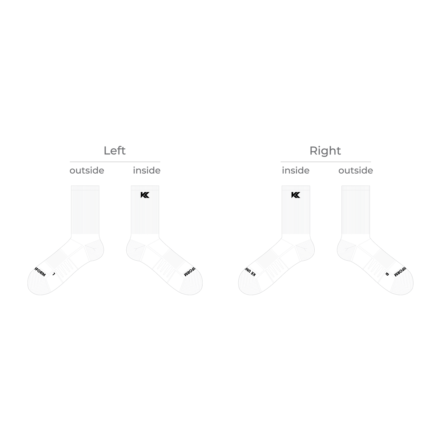 BSKL - PE White Socks (2 Packs)